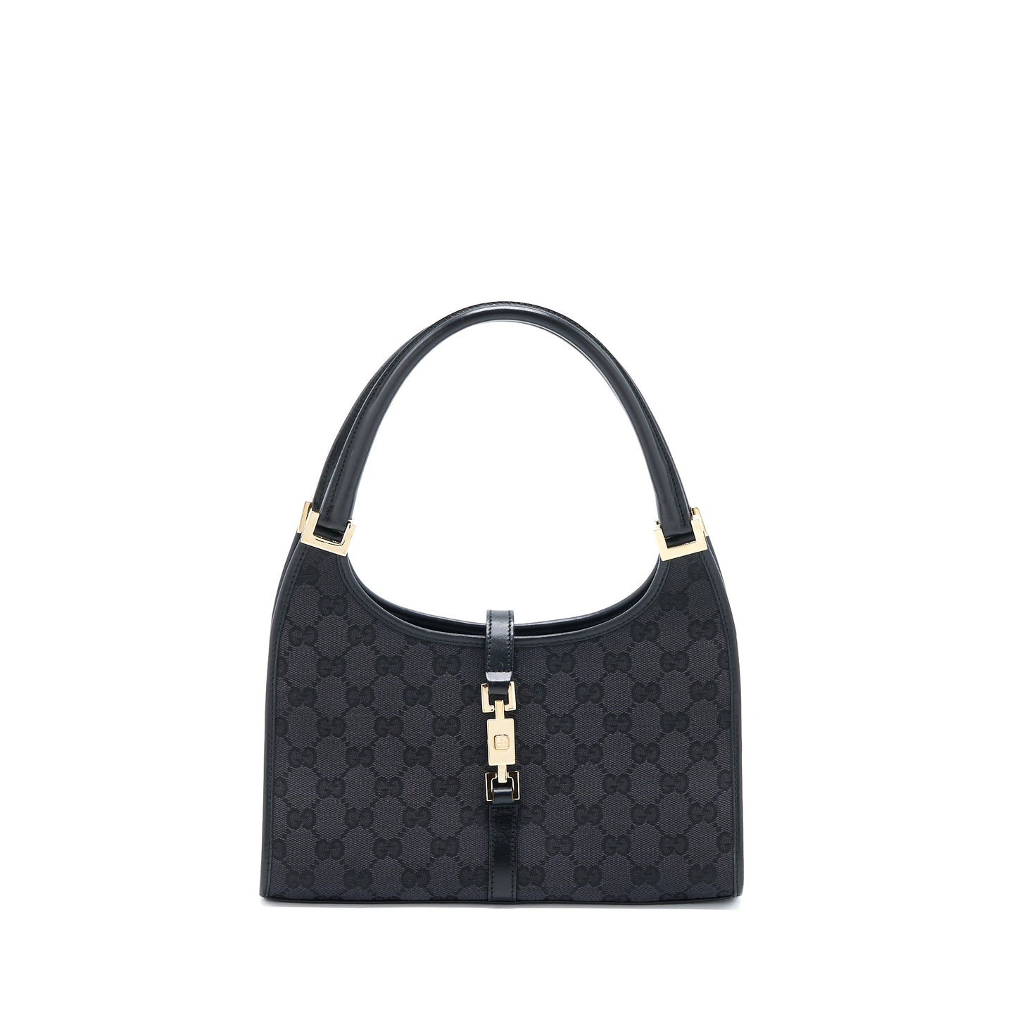 Gucci Vintage Jackie Purse Printed Canvas Black