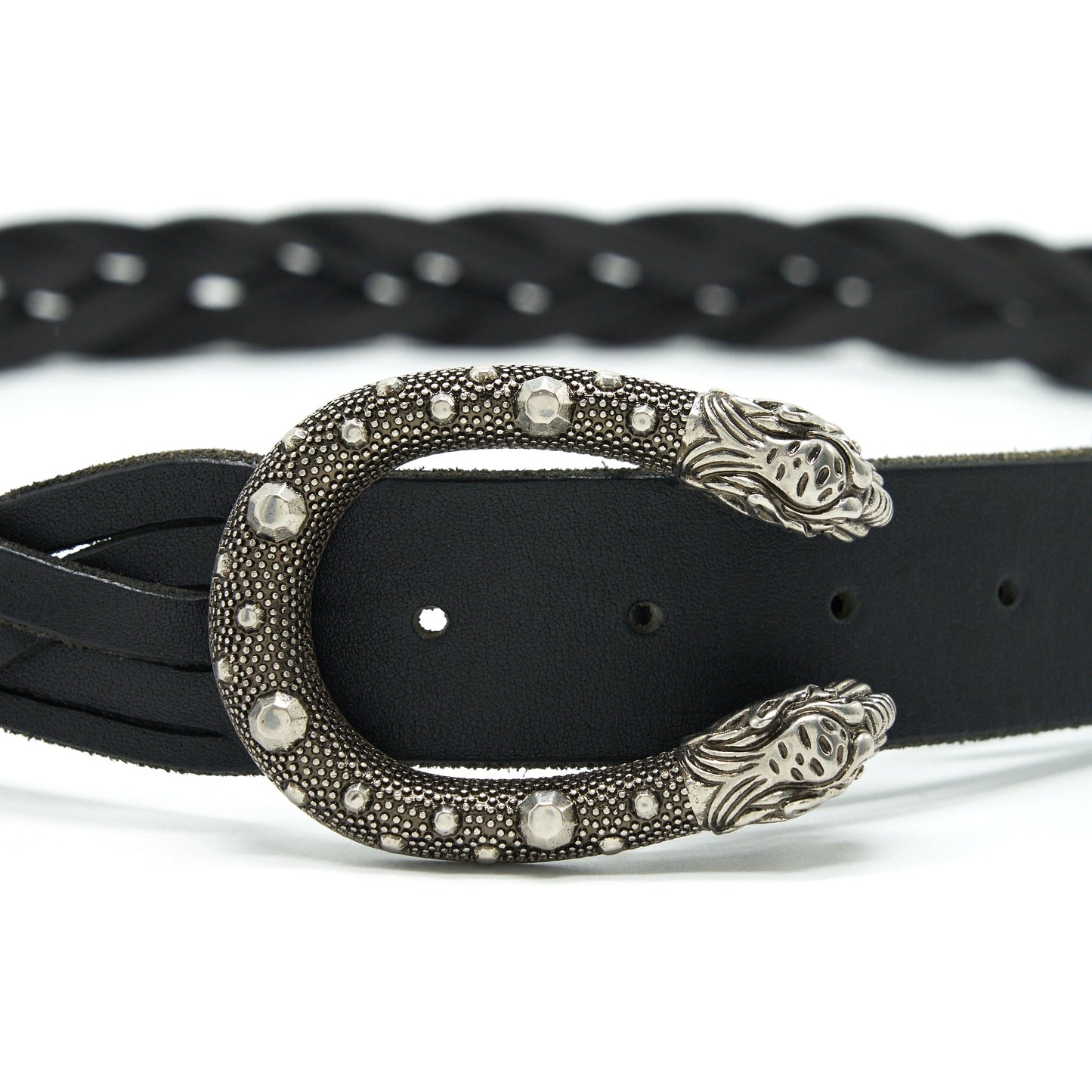 GUCCI 105cm Menâs Dionysus Leather Belt In Black