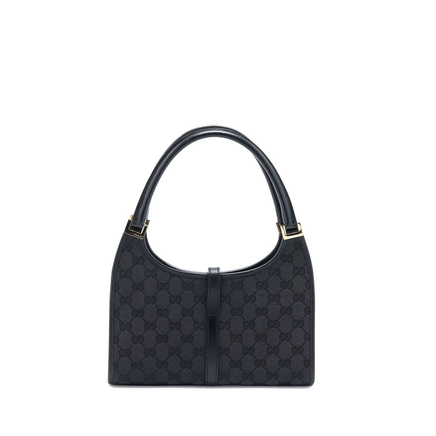Gucci Vintage Jackie Purse Printed Canvas Black