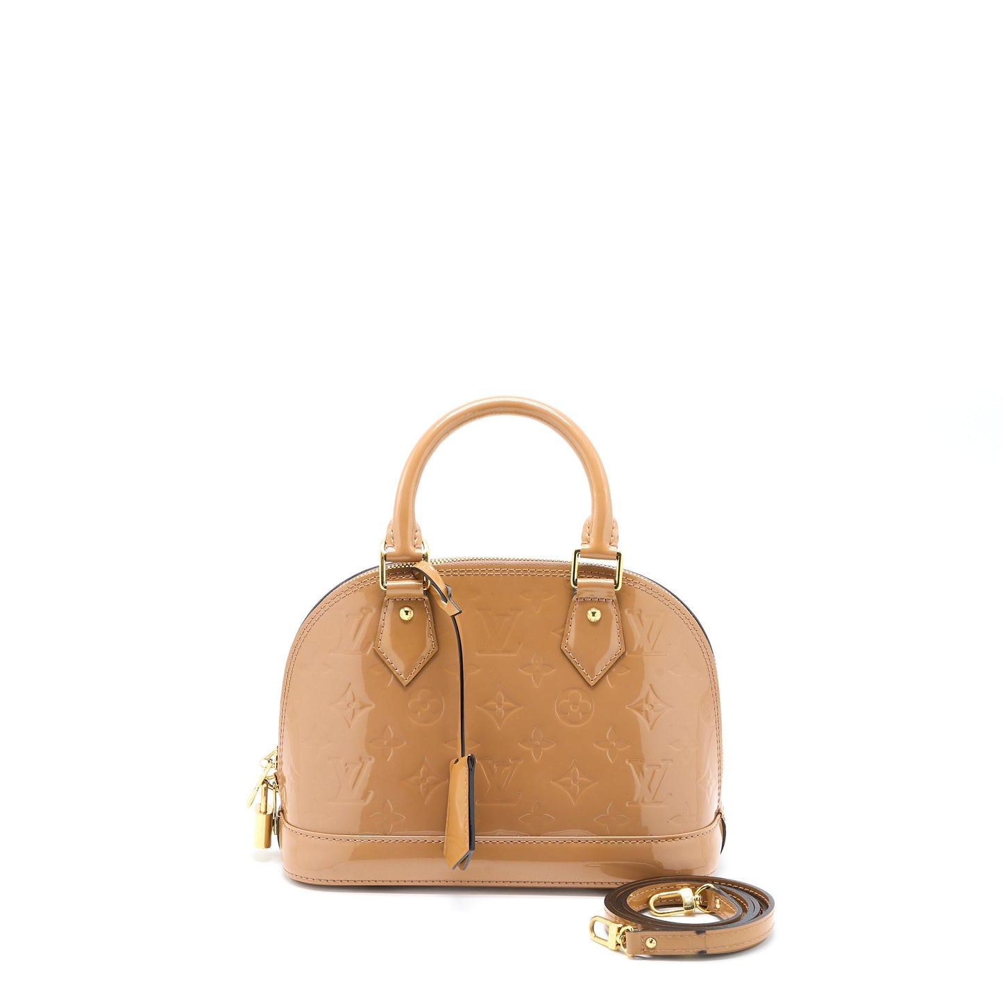 Louis Vuitton Alma Patent Dark Beige