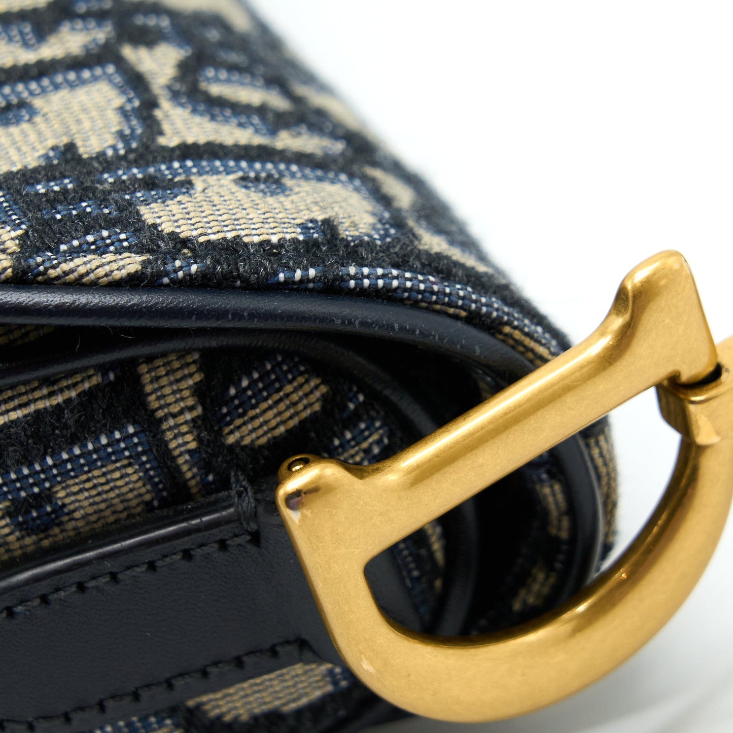 Dior Mini Saddle Blue Oblique