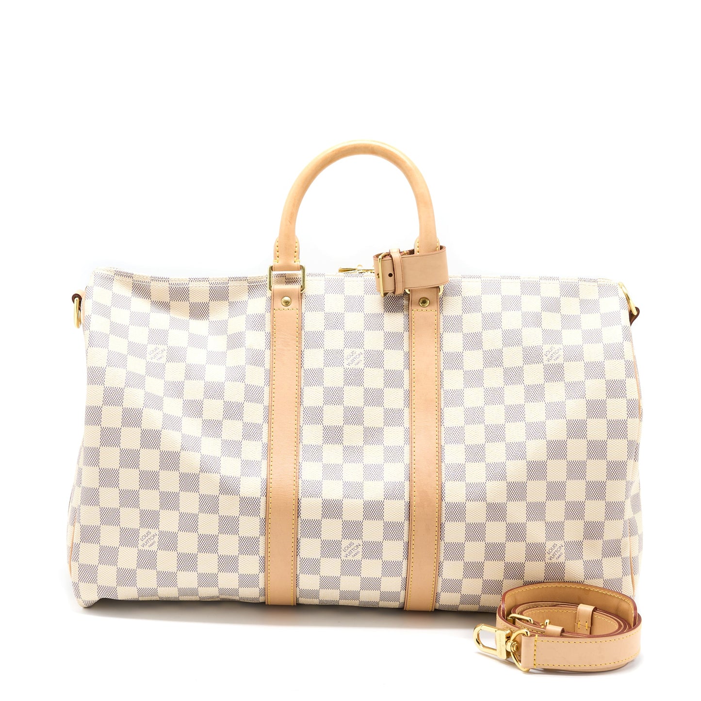Louis Vuitton Keepall Bandouliere 55 Damier Azur Canvas