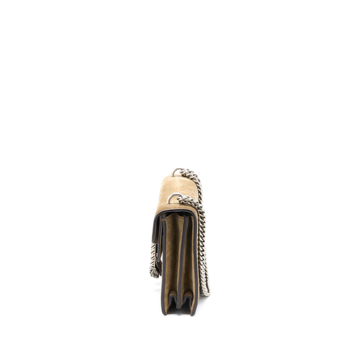 Gucci Small Dionysus Purse Suede Leather Dark Beige