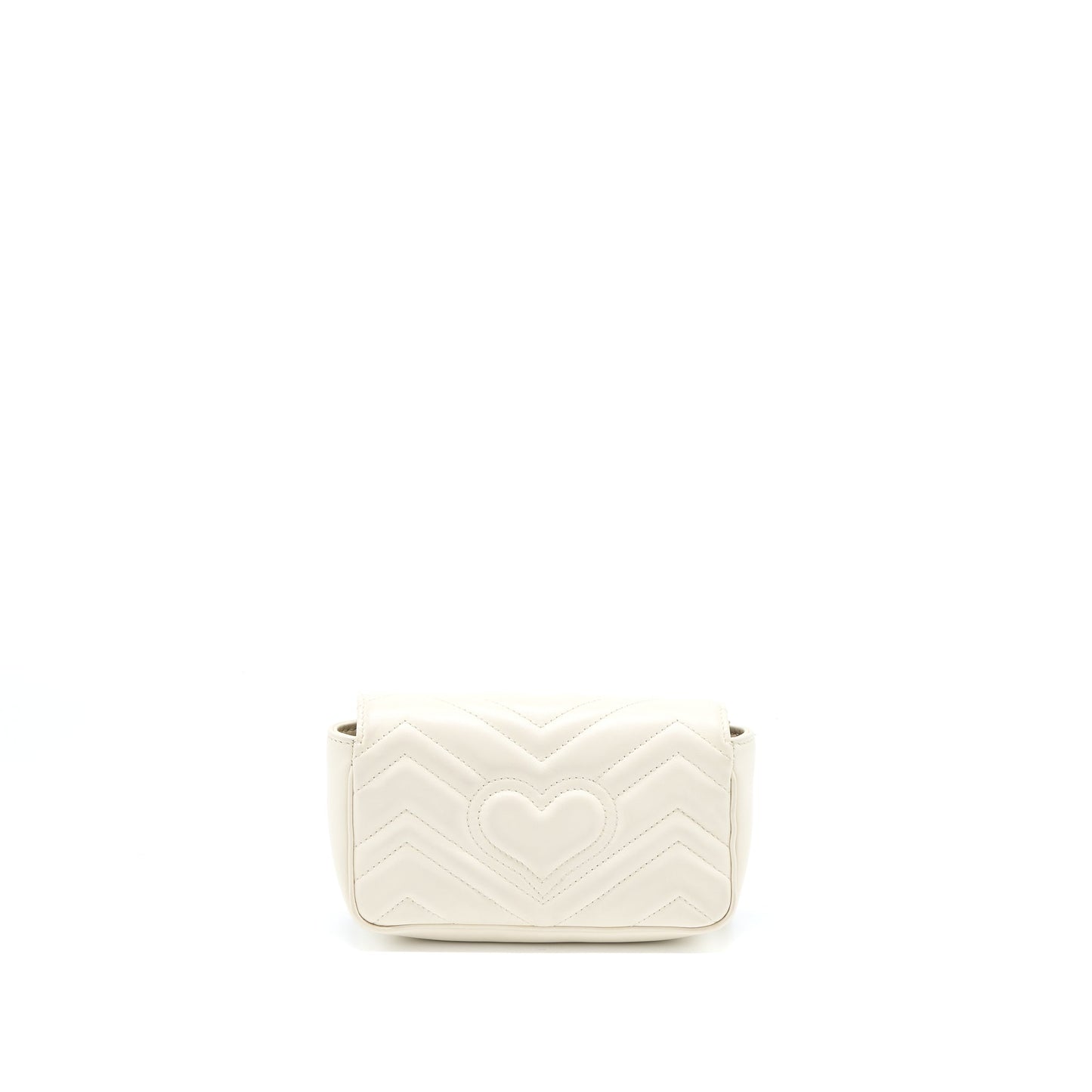 Gucci Marmont Super Mini Purse MatelassÃ© White Brushed