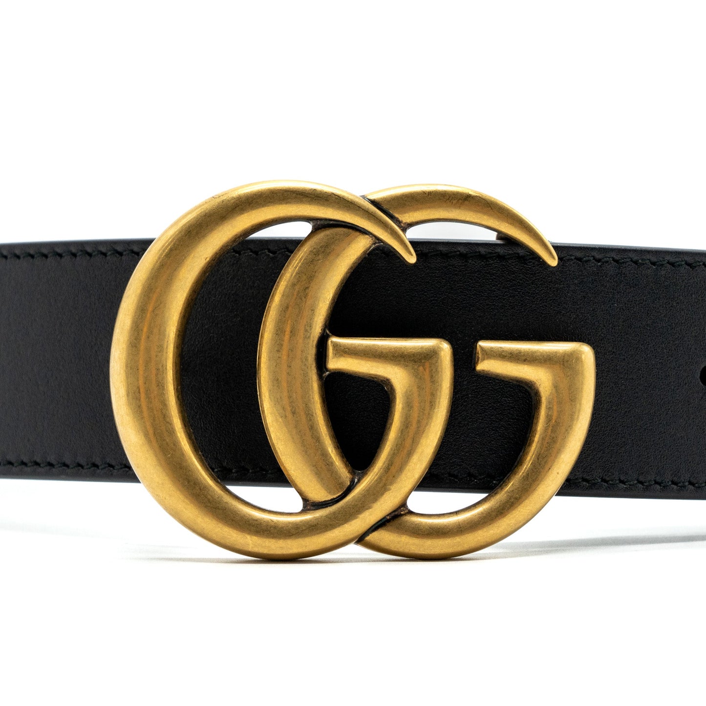 Gucci size 80 4cm width Marmont leather belt black