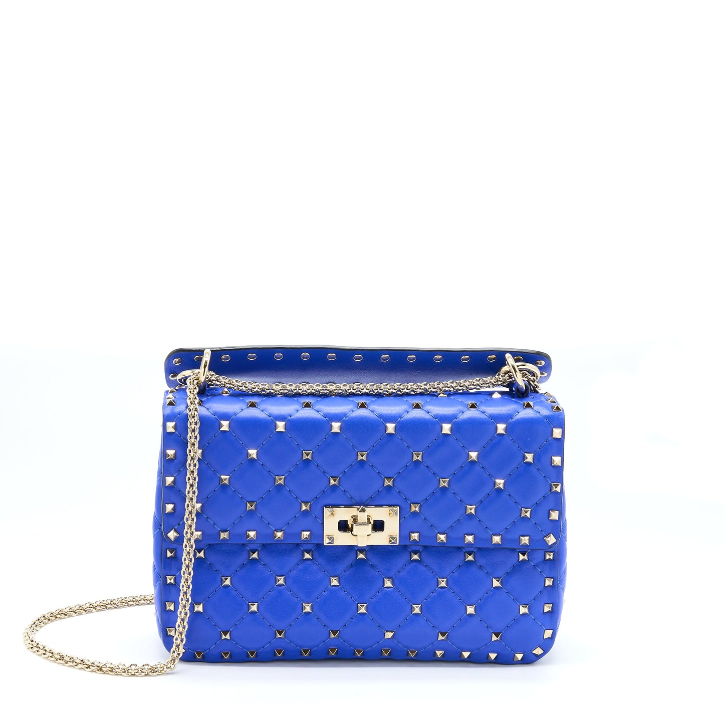 Valentino Garavani Medium Rockstud Spike Mini Purse Blue