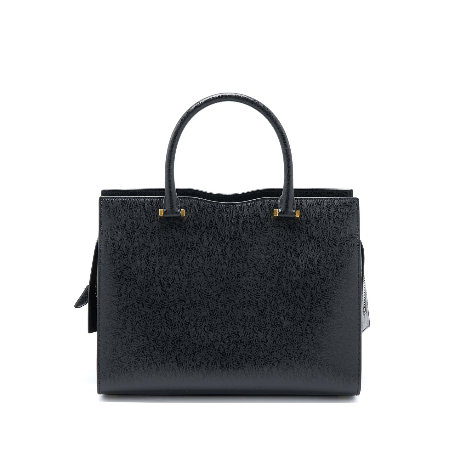 Saint Laurent/ Medium Uptown Tote Purse Calfskin Black