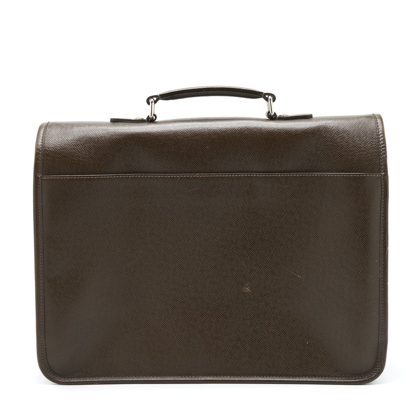 Louis Vuitton Menâs Large Briefcase With Shoulder Strap Dark Brown