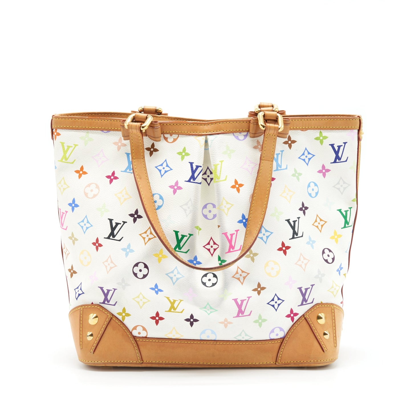 Louis Vuitton Tote Purse White Monogram Multicolour