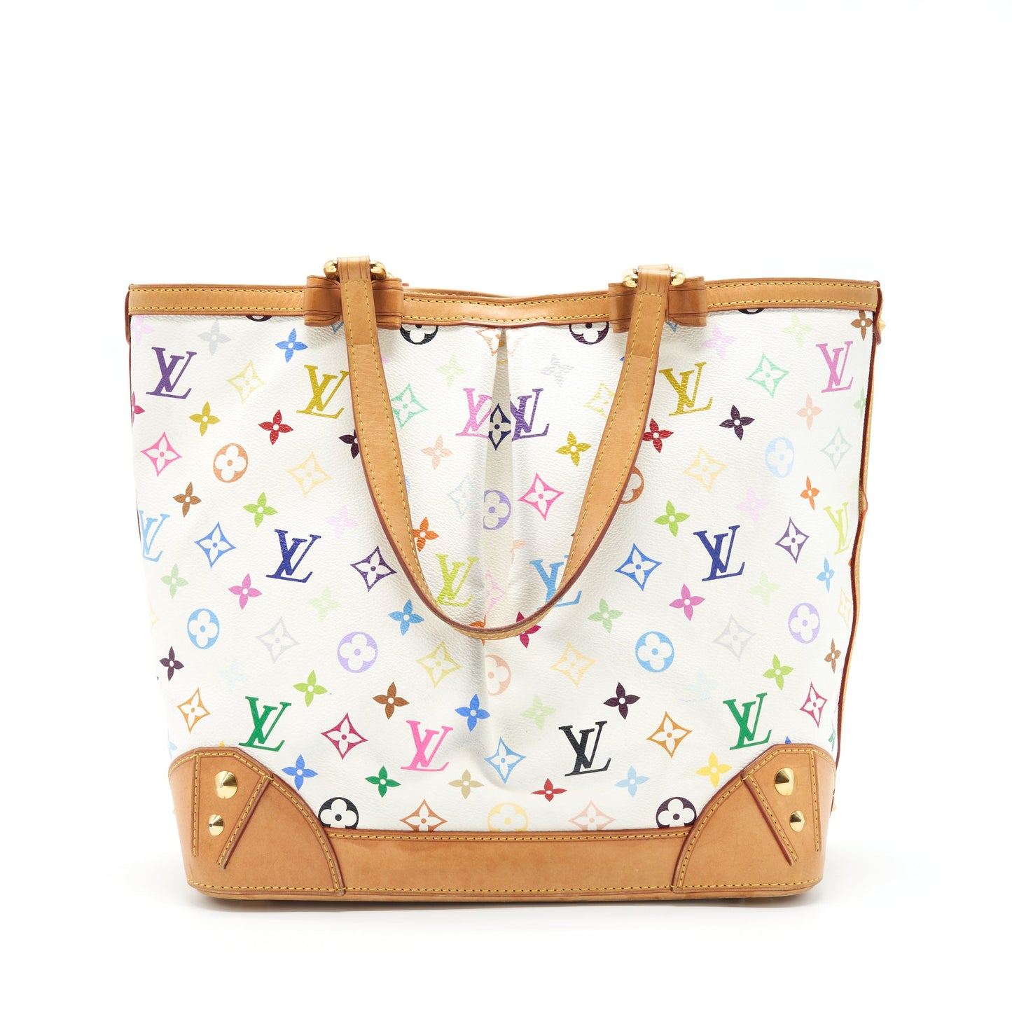 Louis Vuitton Tote Purse White Monogram Multicolour