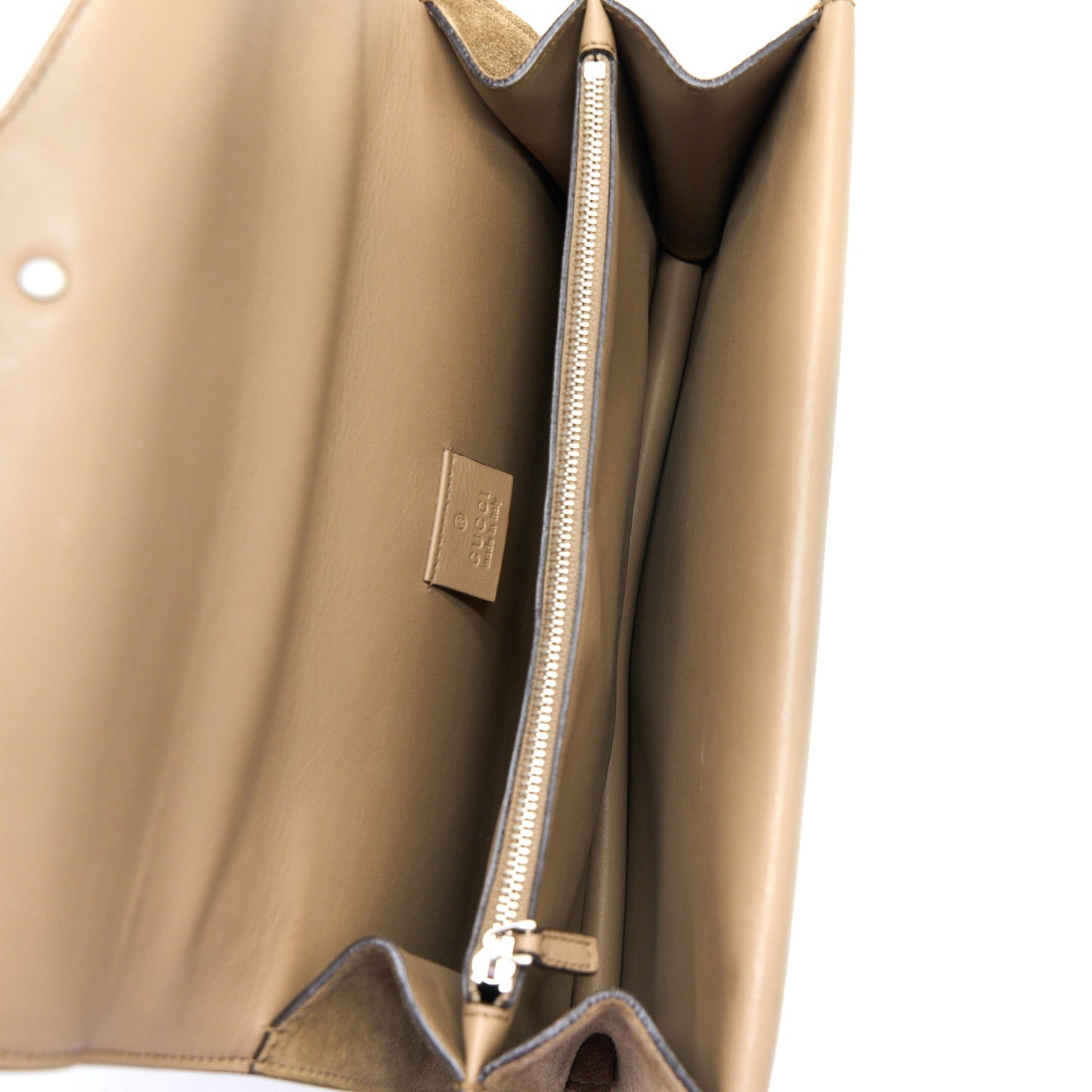 Gucci Small Dionysus Purse Suede Leather Dark Beige