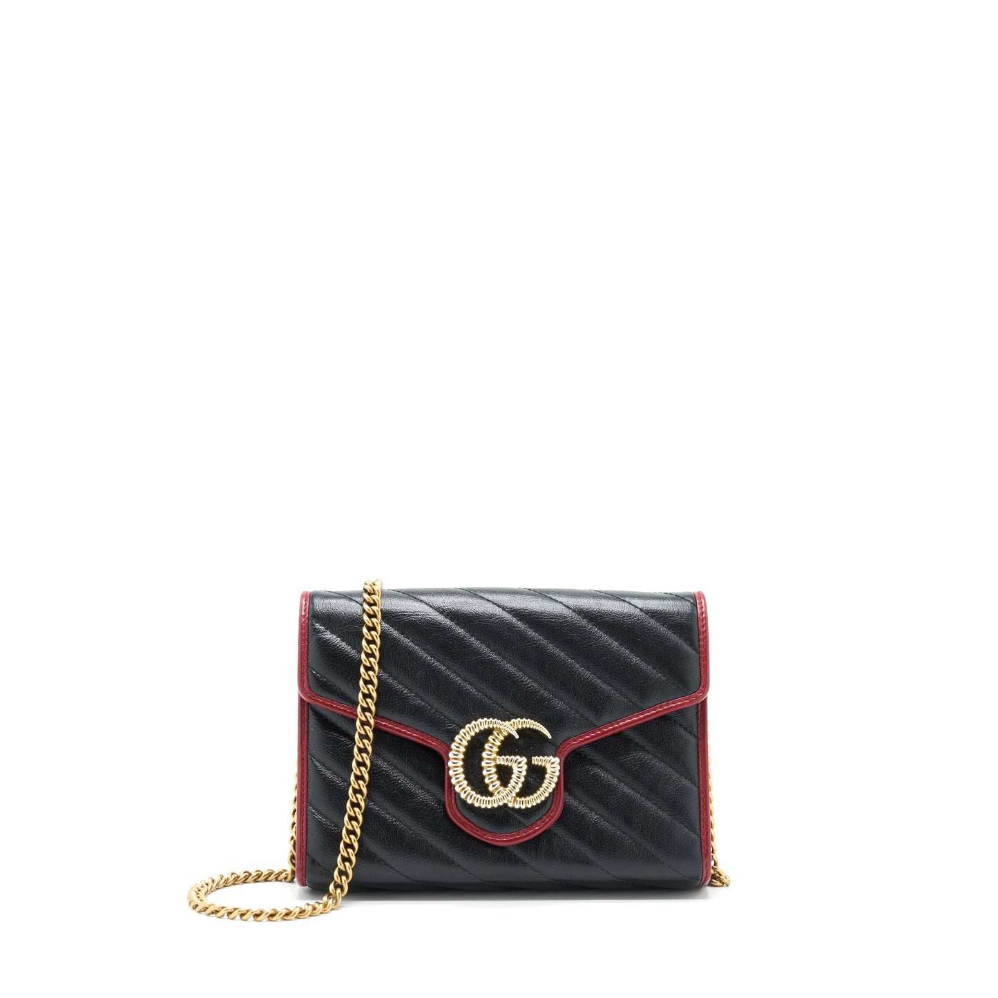 Gucci Marmont Wallet On Chain Black