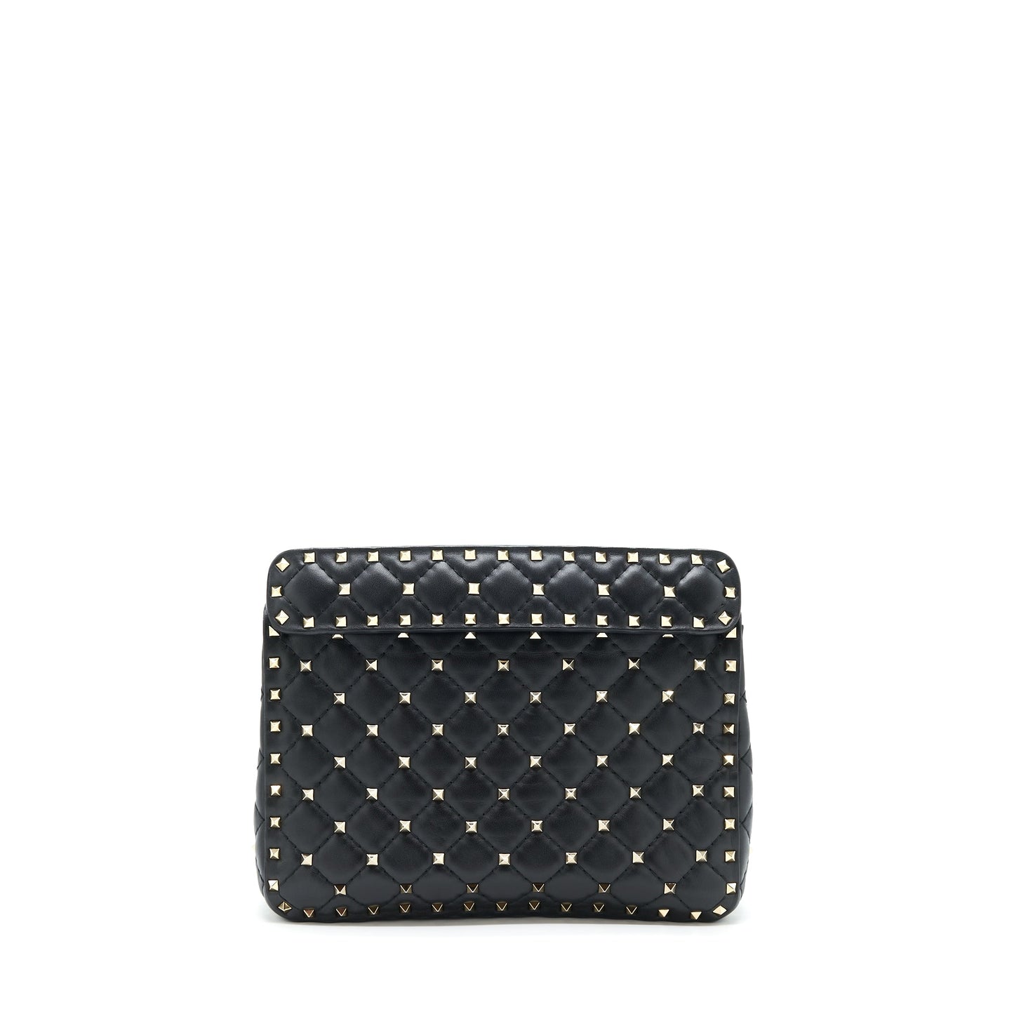Valentino Garavani Medium Rockstud Spike Shoulder Black Letter Print