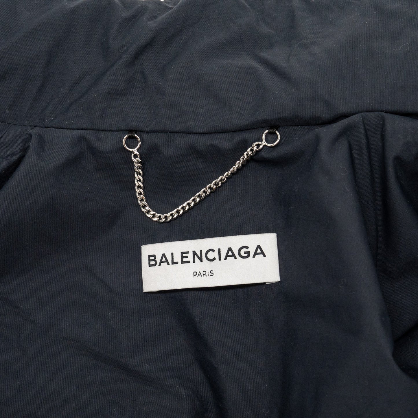Balenciaga Size 34 Logo Anorak Nylon Black