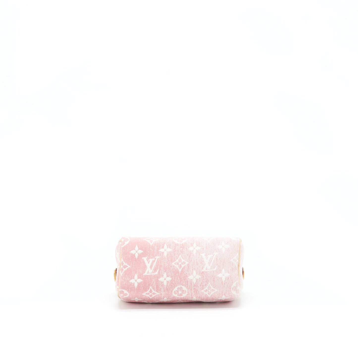 Louis Vuitton Nano Speedy Monogram Jacquard Denim Pink