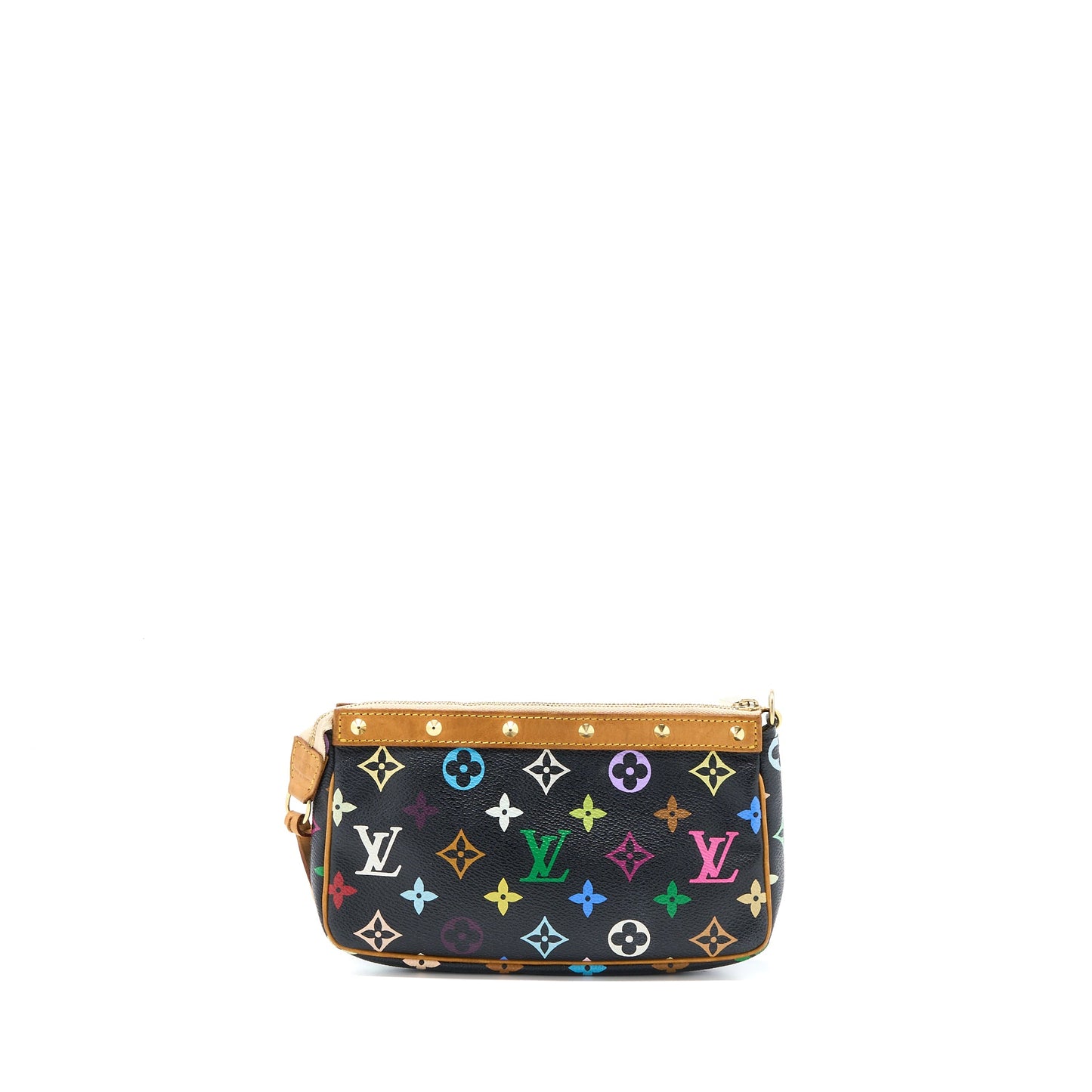 Louis Vuitton Vintage Pochette Accessories Multicolour Monogram Canvas Black