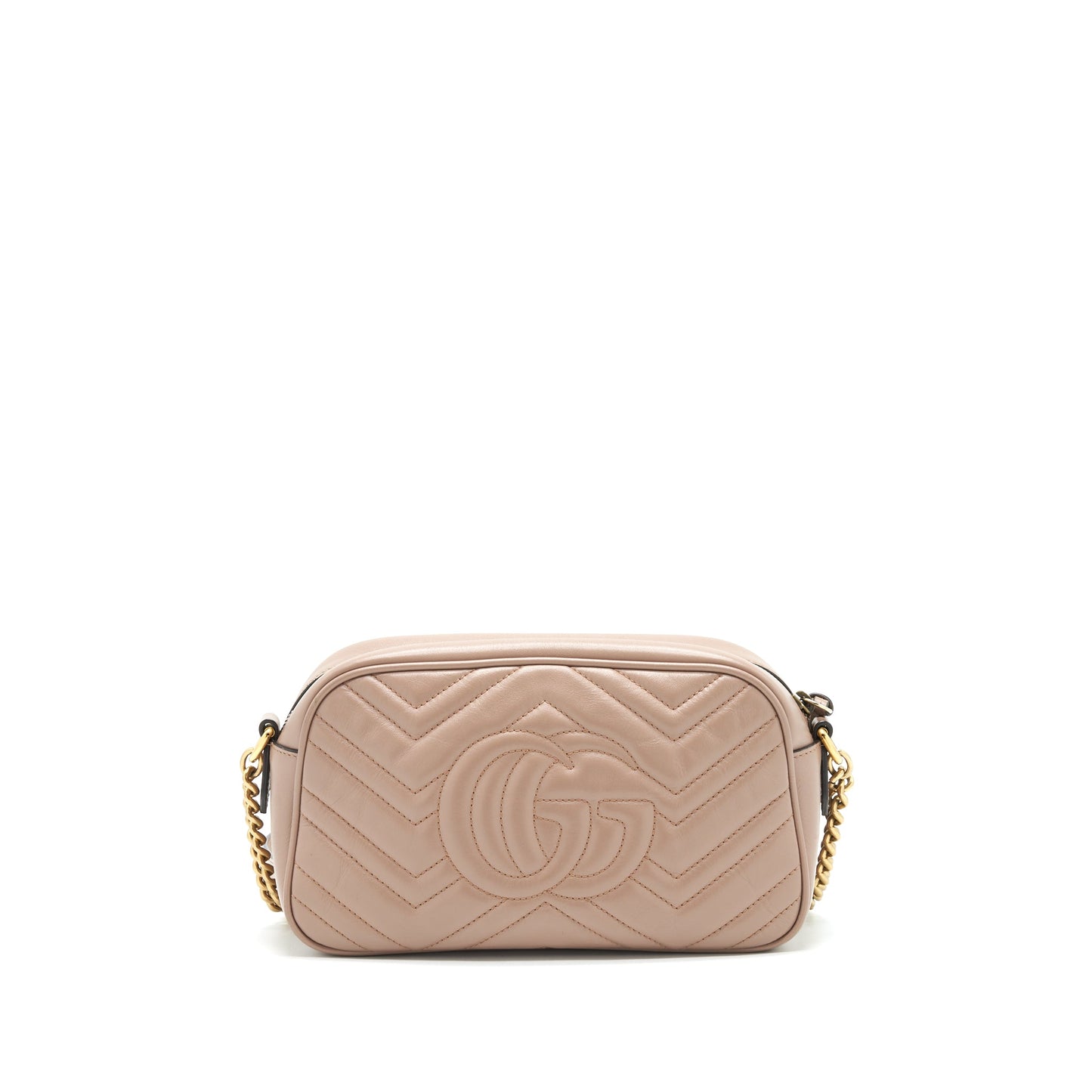 Gucci Marmont Small Matelasse Camera Purse Beige