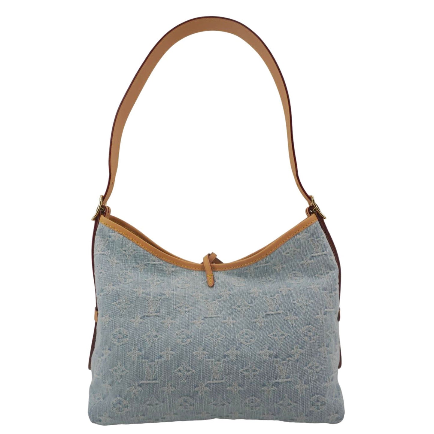 LOUIS VUITTON Carryall PM Denim Shoulder Bag Sky Blue