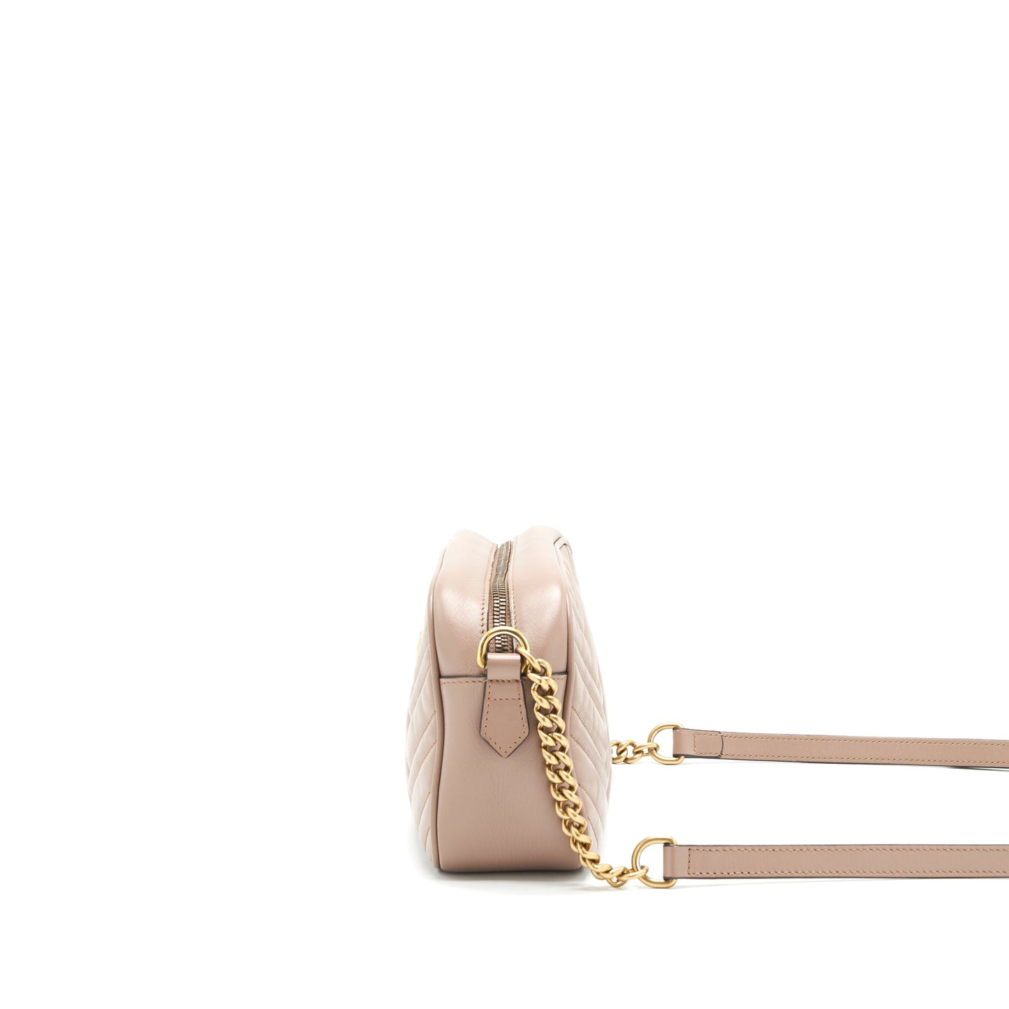 Gucci Marmont Small Matelasse Camera Purse Beige