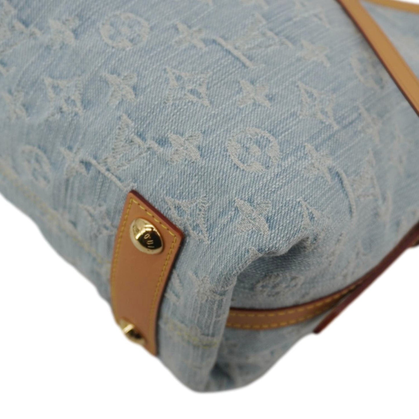 LOUIS VUITTON Carryall PM Denim Shoulder Bag Sky Blue