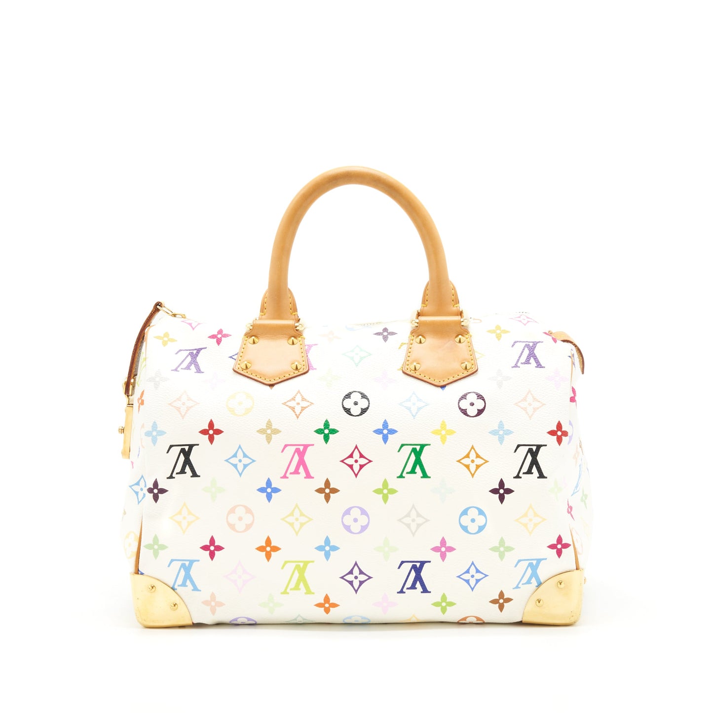 Louis Vuitton White Monogram multicolour Speedy 30 Purse