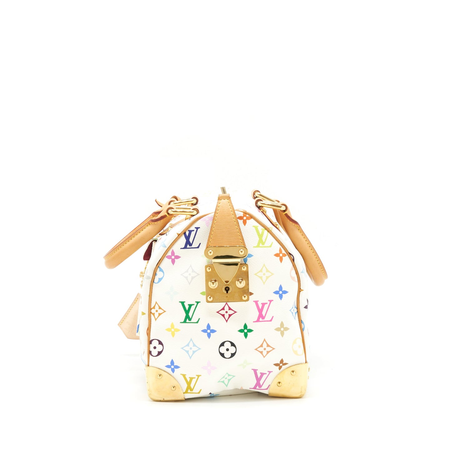 Louis Vuitton White Monogram multicolour Speedy 30 Purse