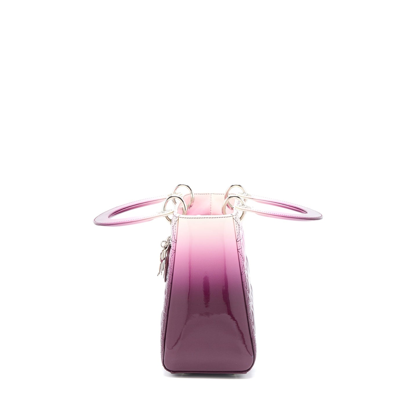 Dior Medium Lady Dior Patent White/Purple