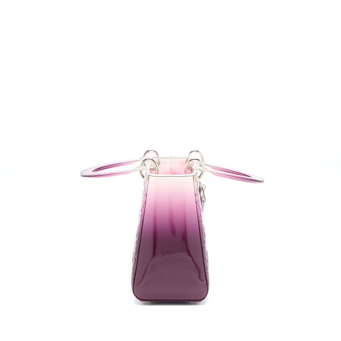 Dior Medium Lady Dior Patent White/Purple