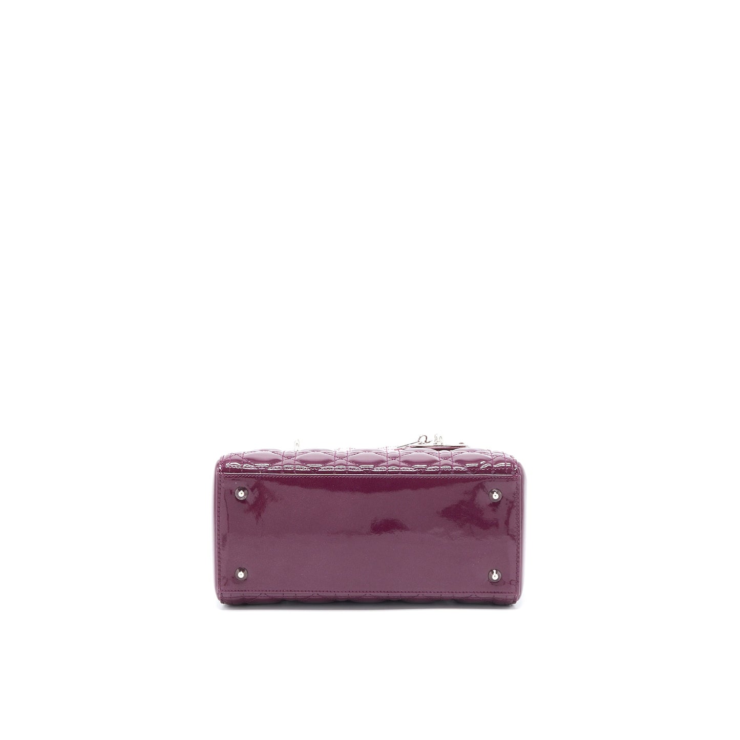 Dior Medium Lady Dior Patent White/Purple