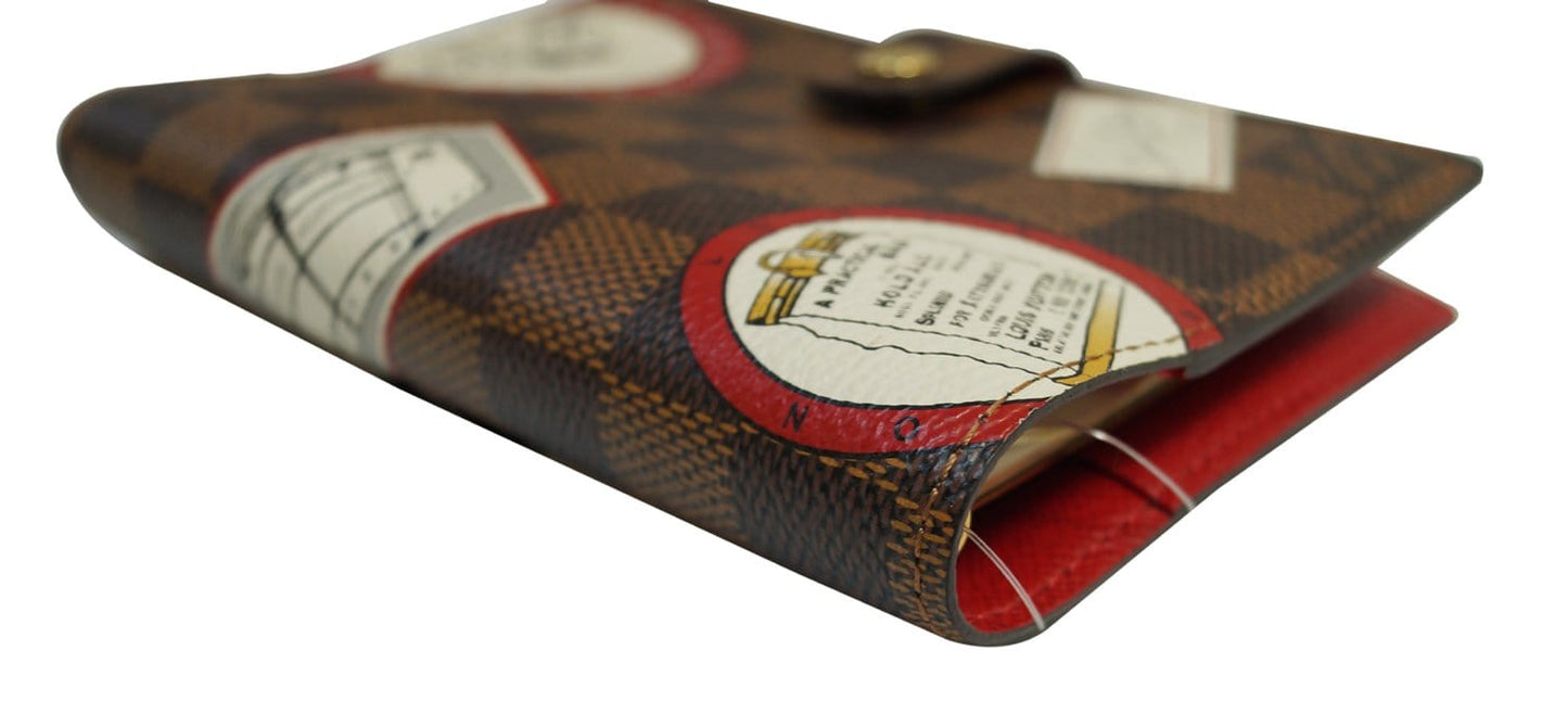 LOUIS VUITTON Damier Ebene Patch Small Ring Agenda PM