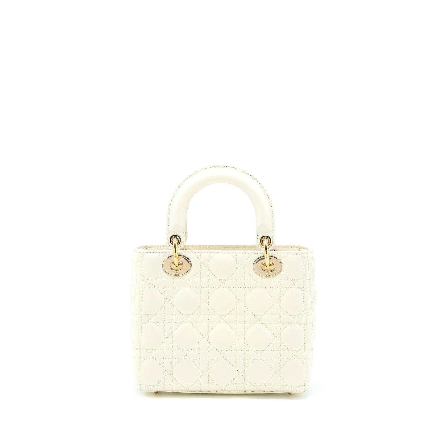 Dior Small Lady Dior My ABCdior Purse Lambskin White