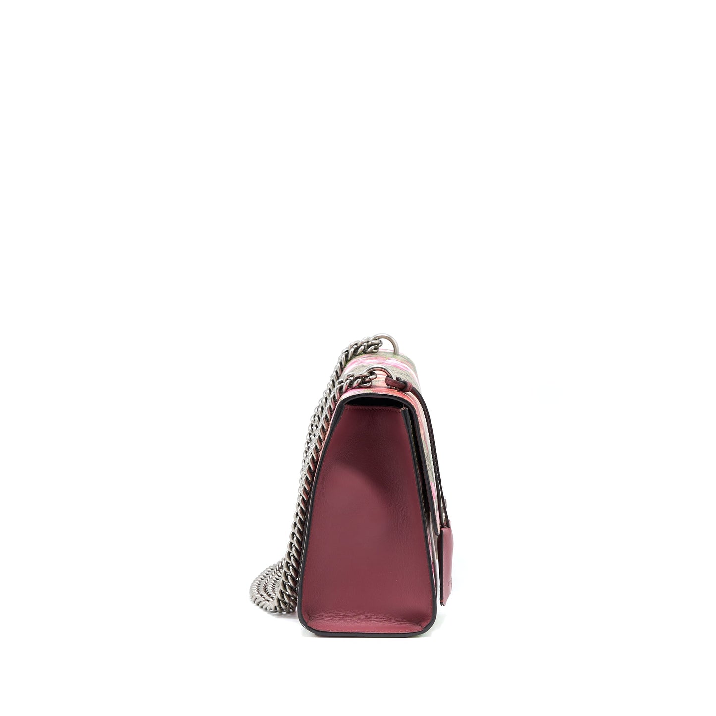 Gucci Padlock Shoulder Flower Printed / Supreme Ruthenium Hardware