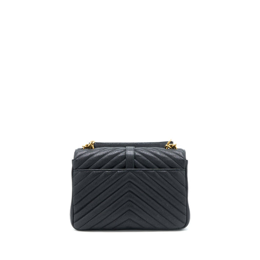 Saint Laurent Quilted Medium College Purse Lambskin Black Brushed
