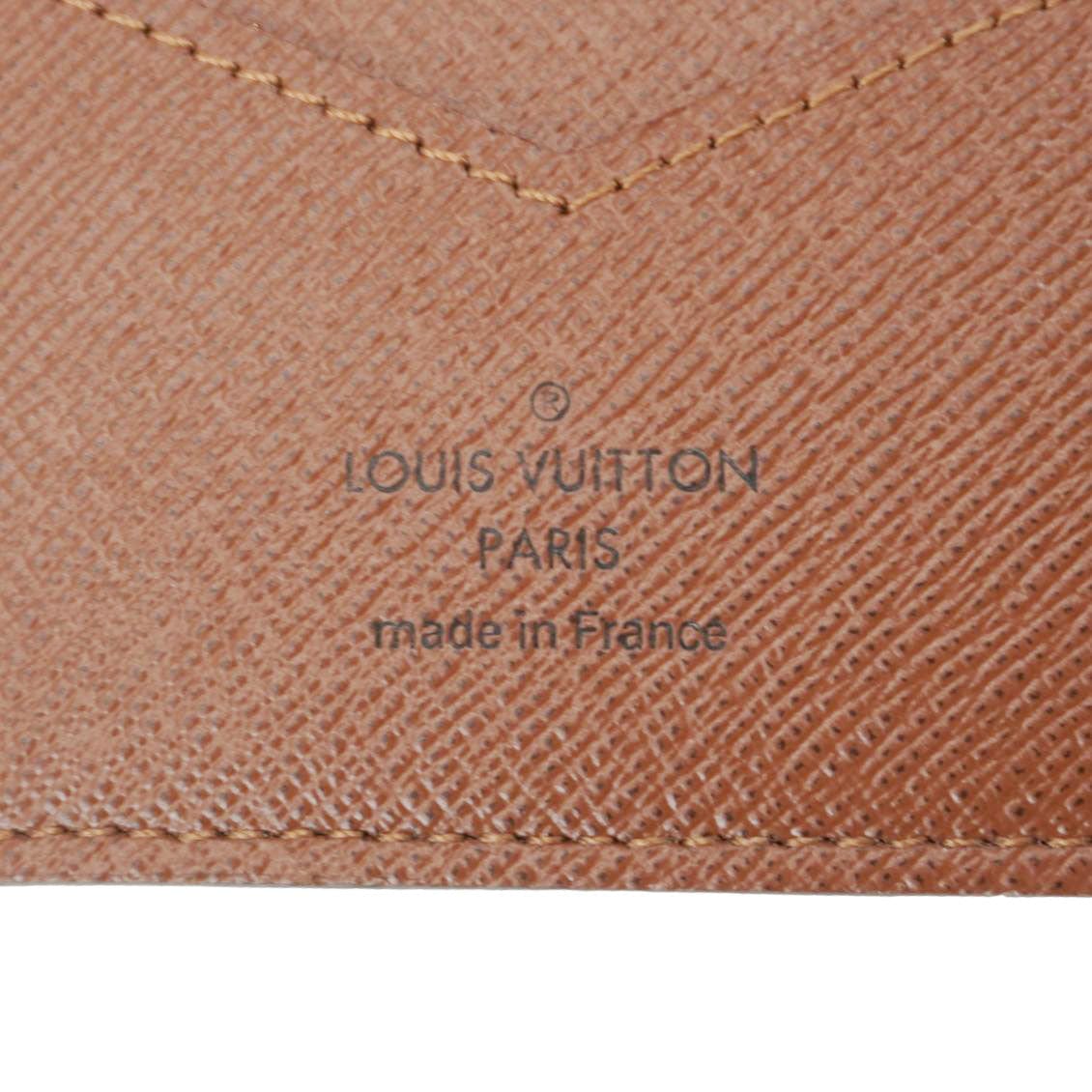 LOUIS VUITTON Monogram Canvas Card Holder Brown