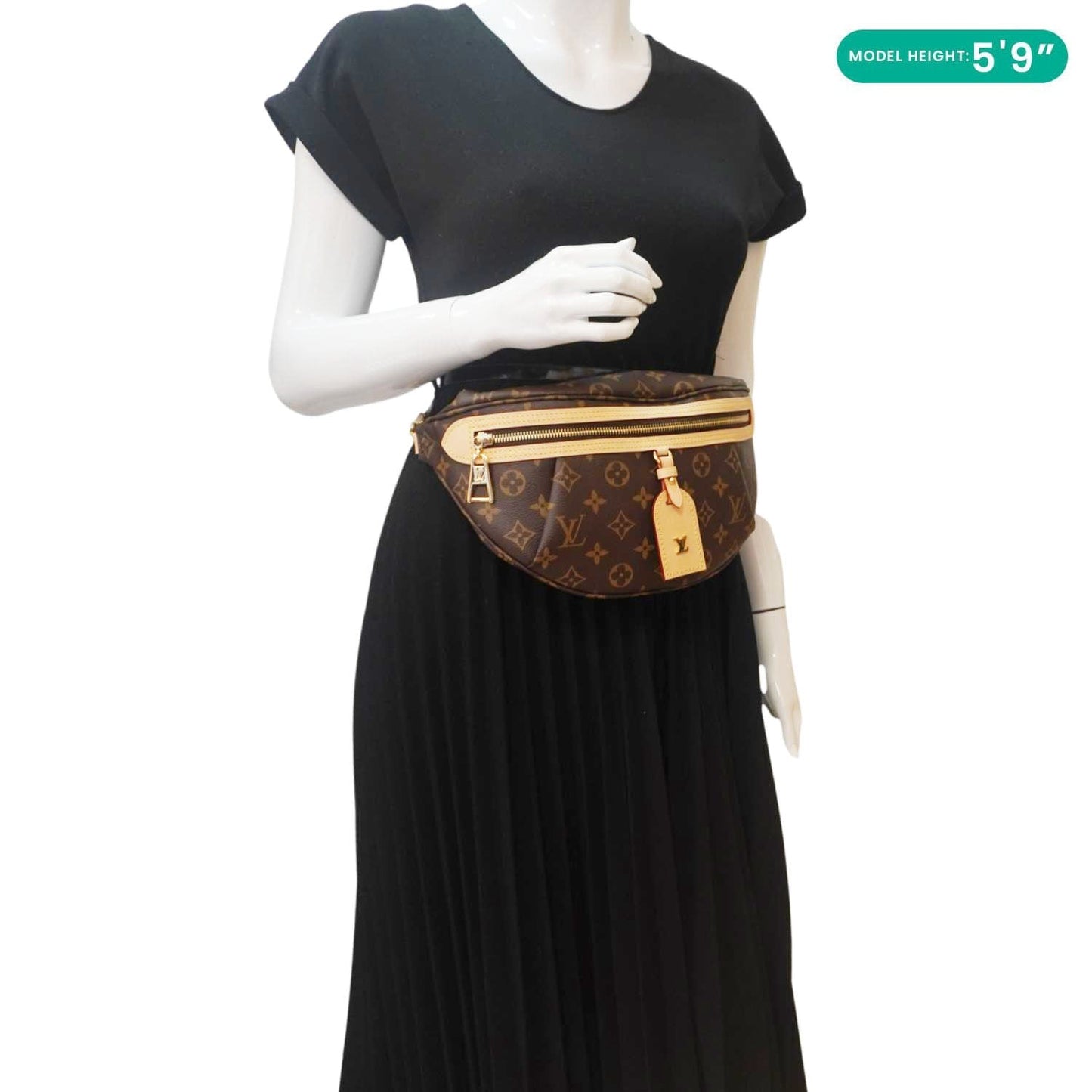 LOUIS VUITTON High Rise Monogram Canvas Bumbag Brown