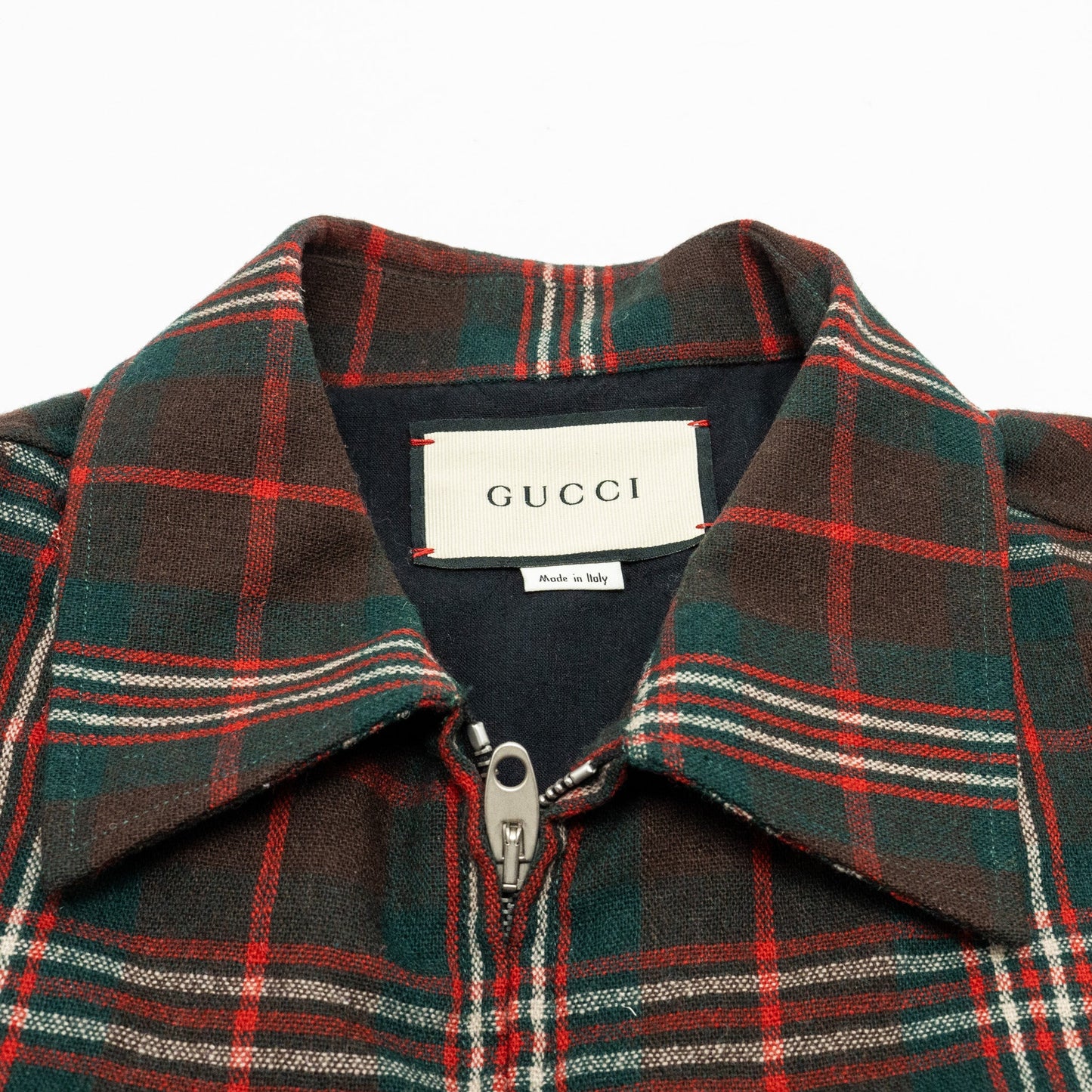GUCCI Size 46 Menâs Checked Wool Jacket Multicolour