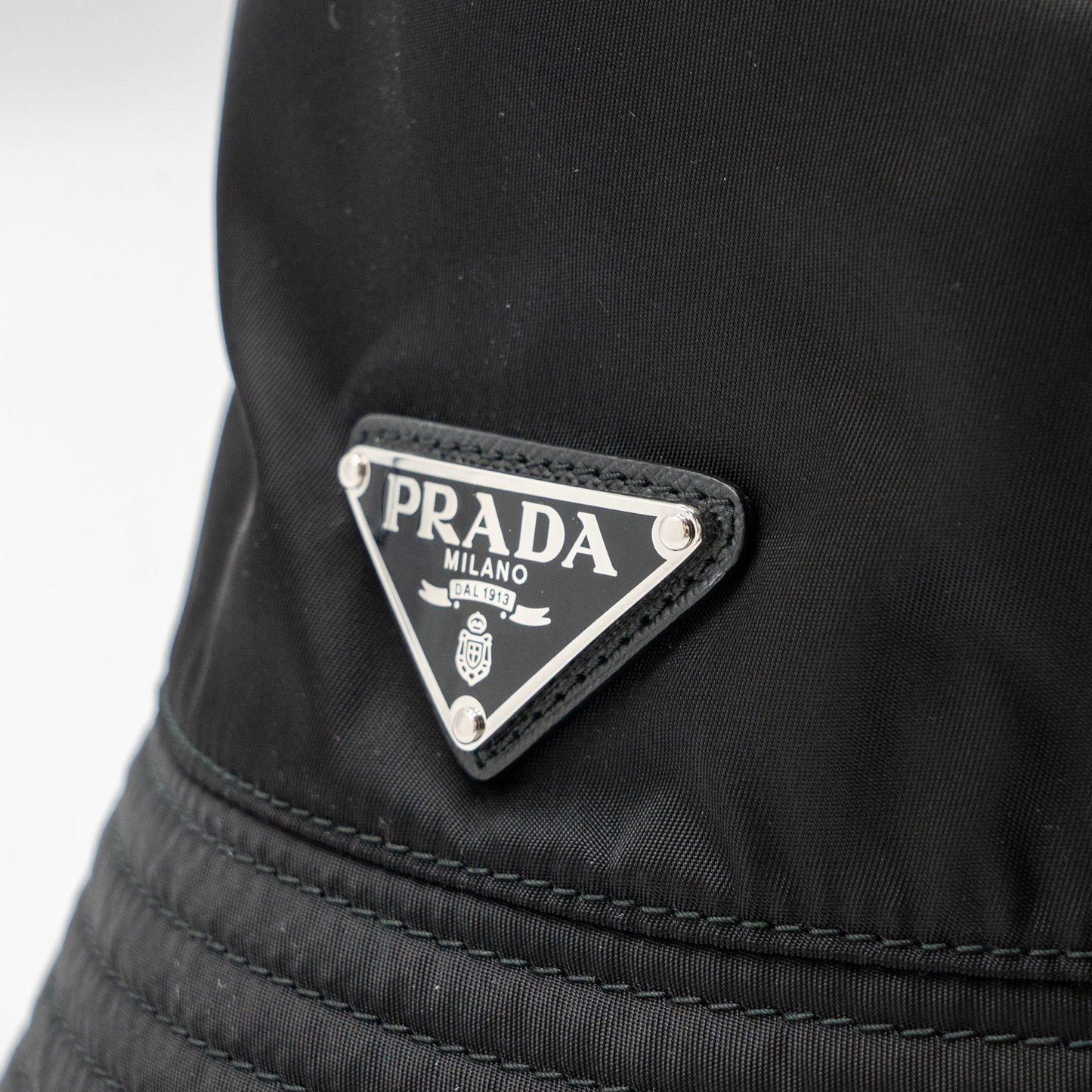 Prada size L re-nylon bucket hat black