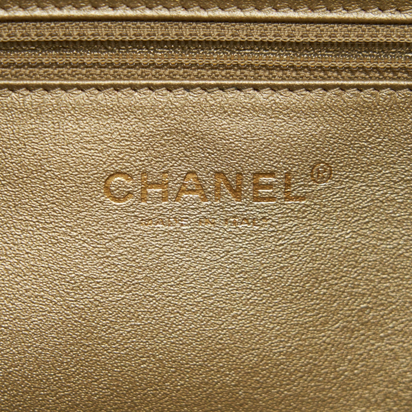 Chanel Calfskin Leather Shopping Bag Black/Beige