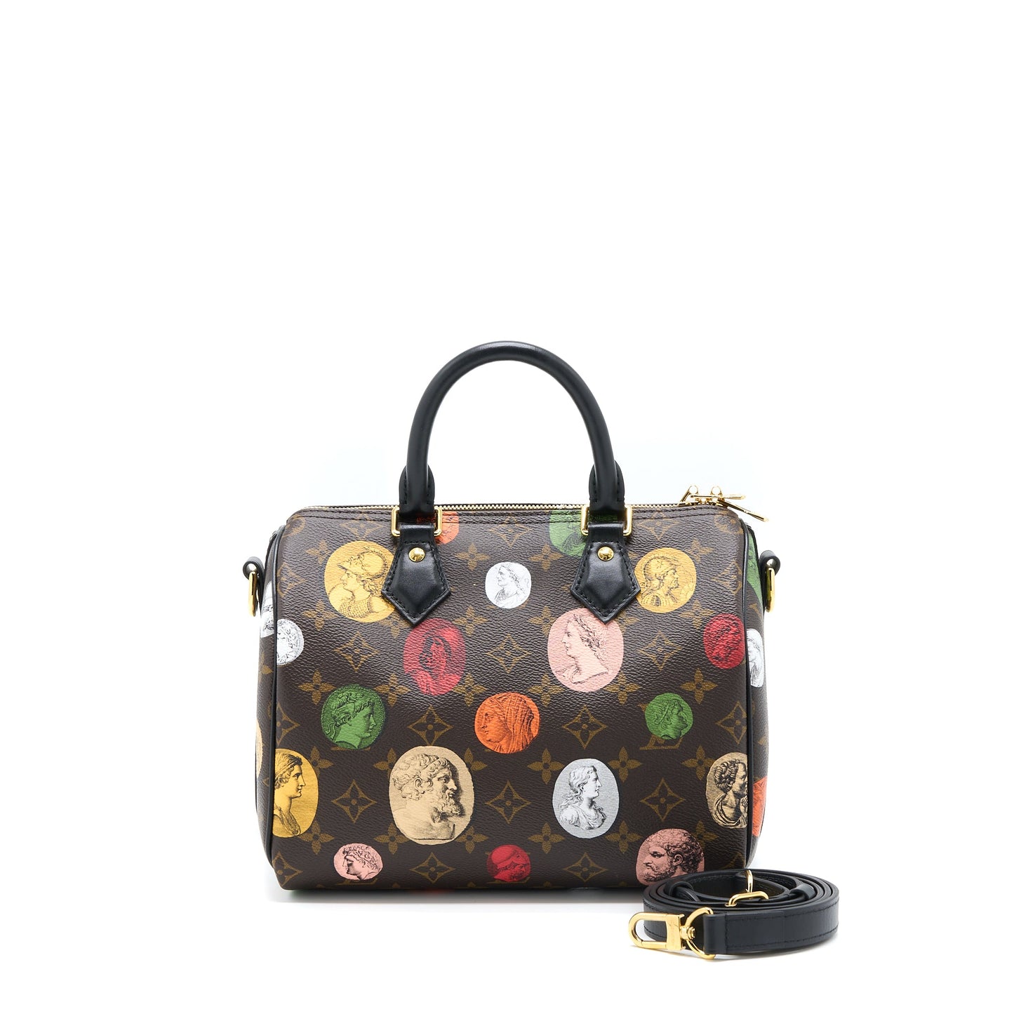 Louis Vuitton x Fornasetti Speedy Bandouliere 25 Multicolour Monognram Canvas (New Version)