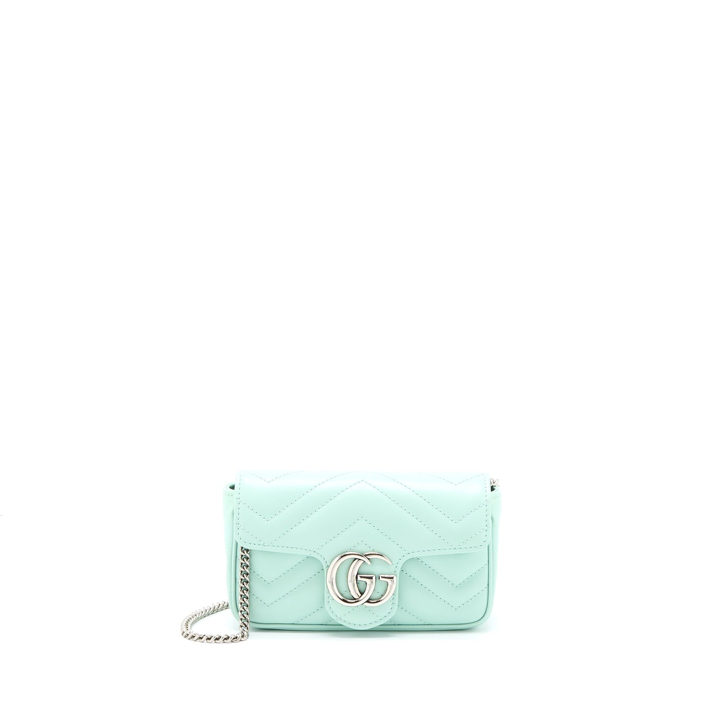Gucci Marmont Super Mini Purse Calfskin Mint Green
