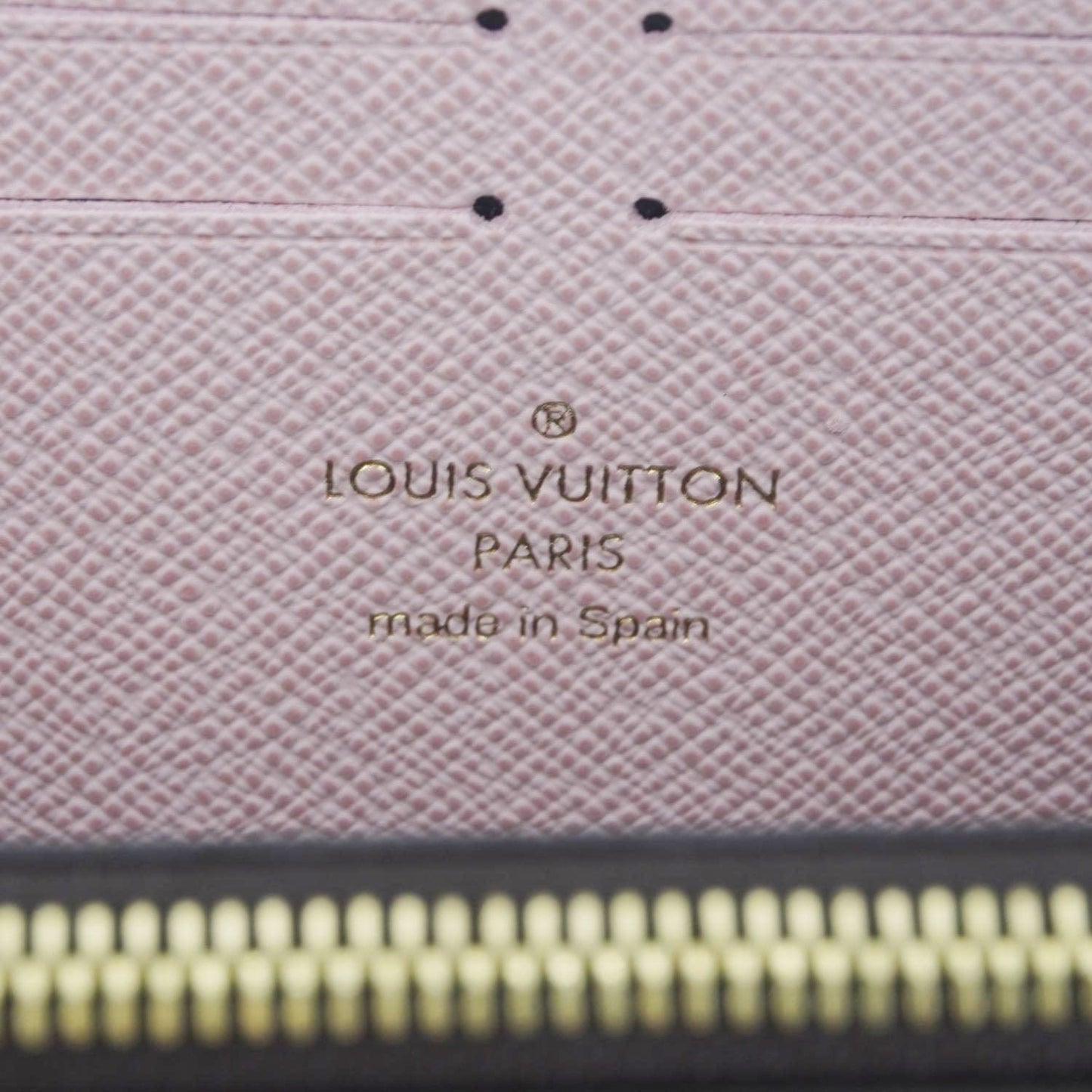 LOUIS VUITTON Clemence Monogram Canvas Zippy Wallet Rose Ballerine
