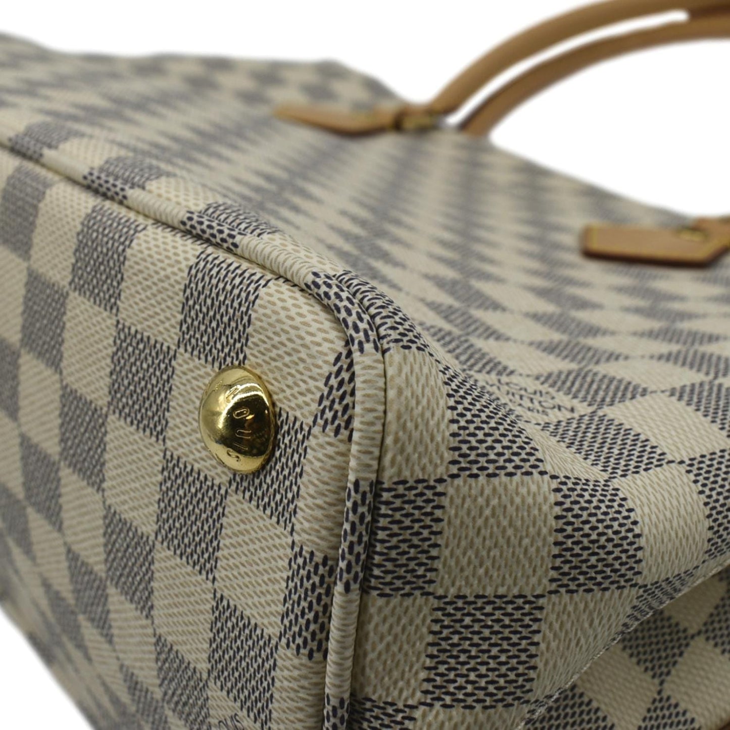 LOUIS VUITTON Calvi Damier Azur Shoulder Bag White