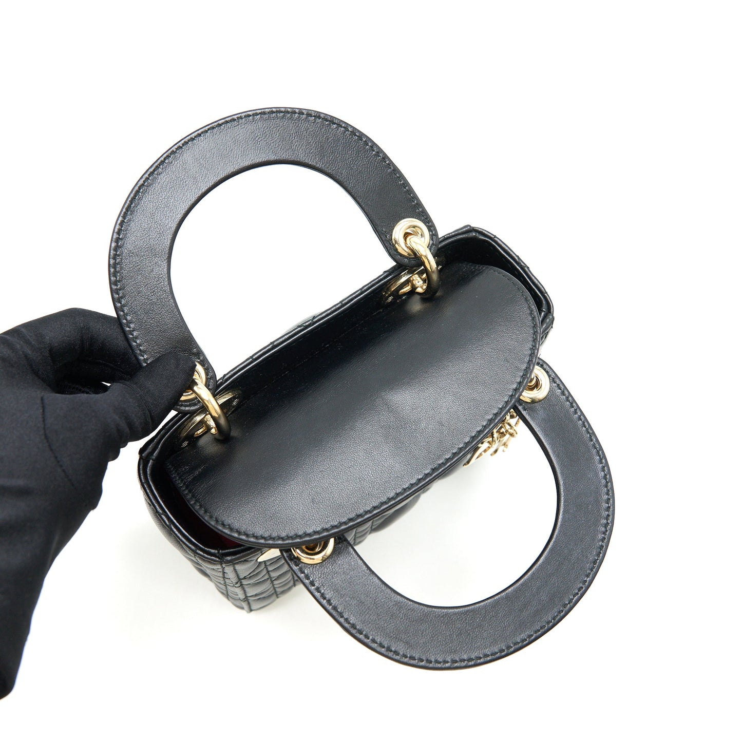 Dior mini Lady Dior Lambskin black with GHW