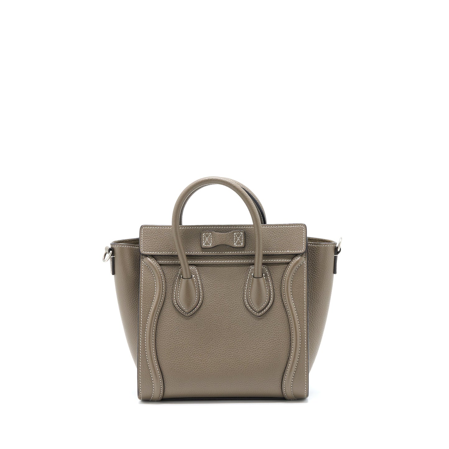 Celine Nano Luggage Purse Calfskin Grey