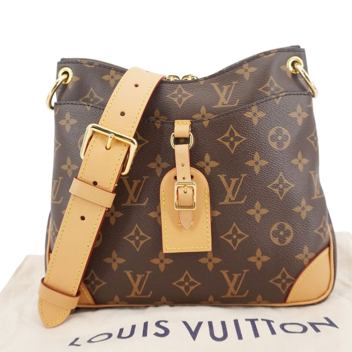 LOUIS VUITTON Odeon NM PM Monogram Canvas Shoulder Bag Brown