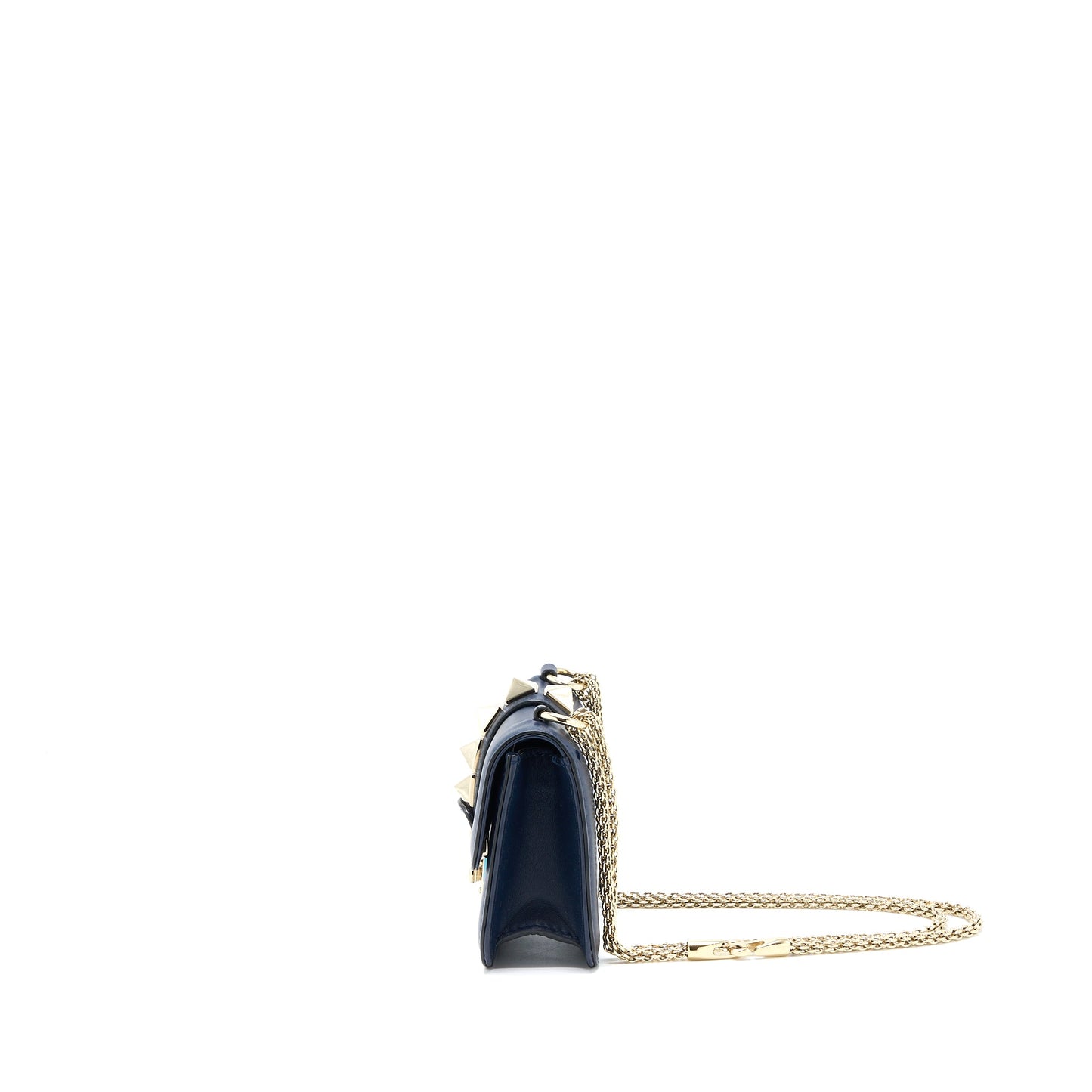 Valentino Mini Garavani Glam Lock Crossbody Purse Navy