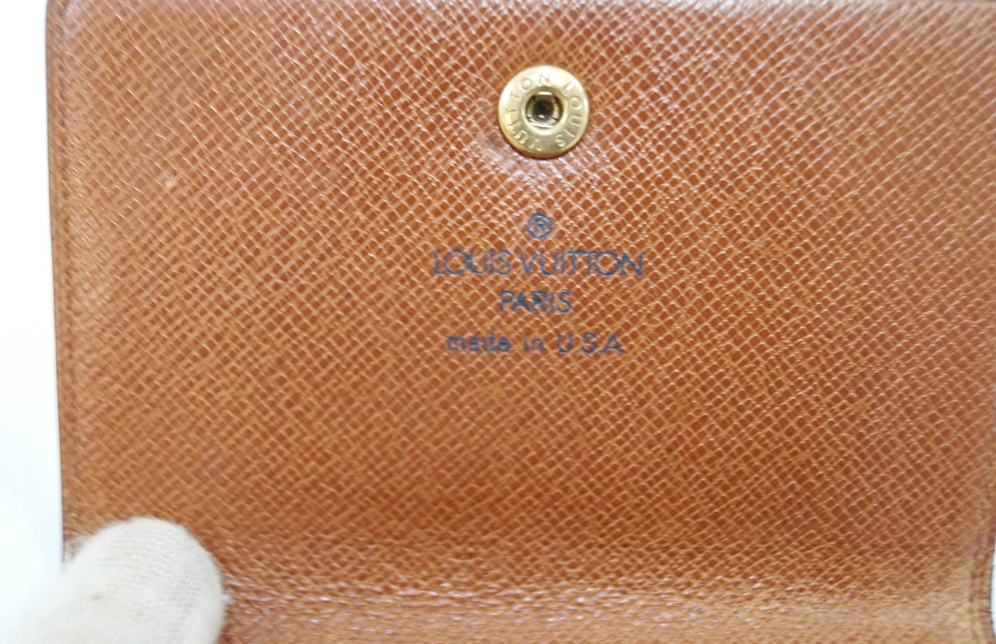 LOUIS VUITTON Monogram Canvas Trifold Wallet Brown