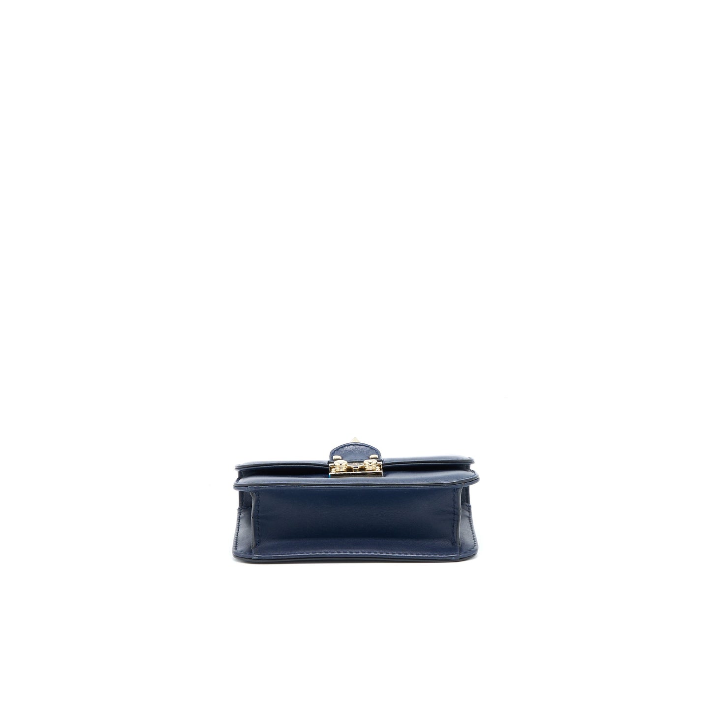 Valentino Mini Garavani Glam Lock Crossbody Purse Navy