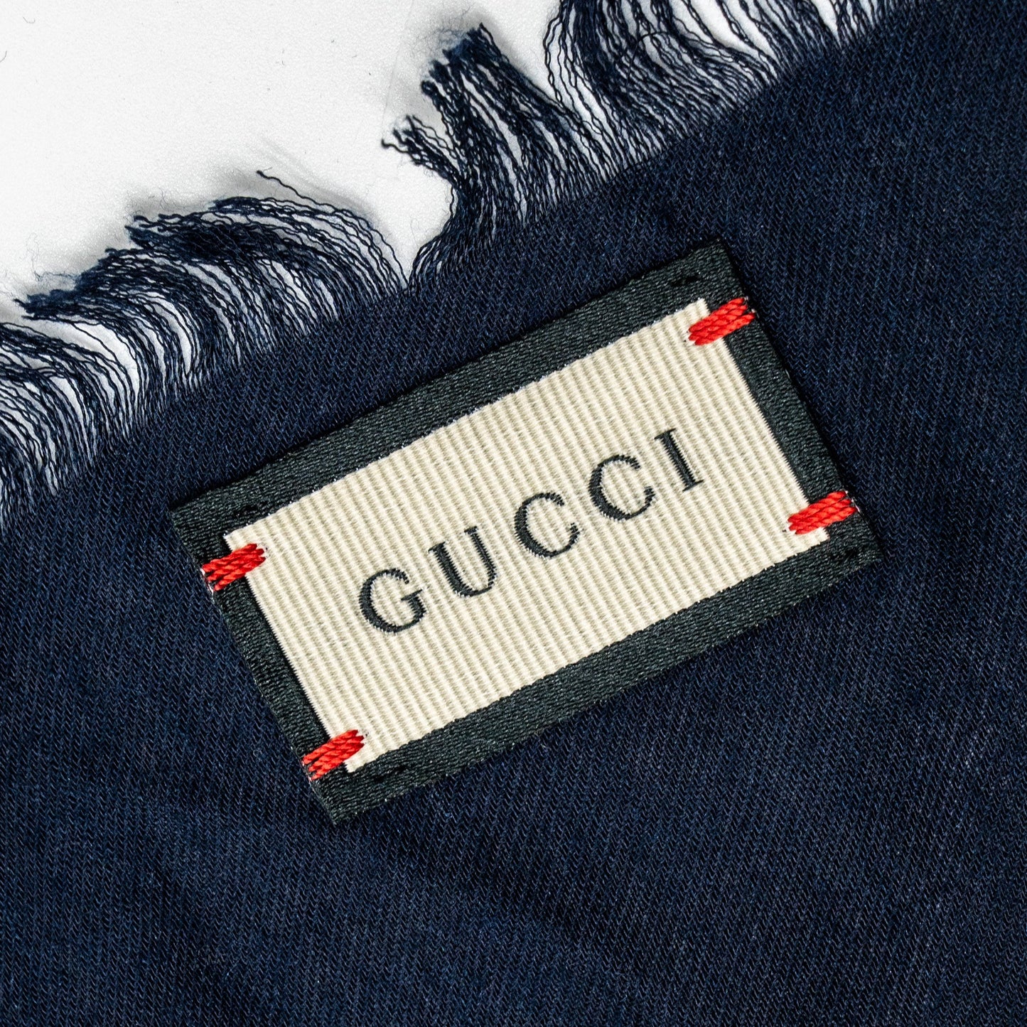 Gucci Silk Wool Scarf Supreme/Heart Printed Multicolour