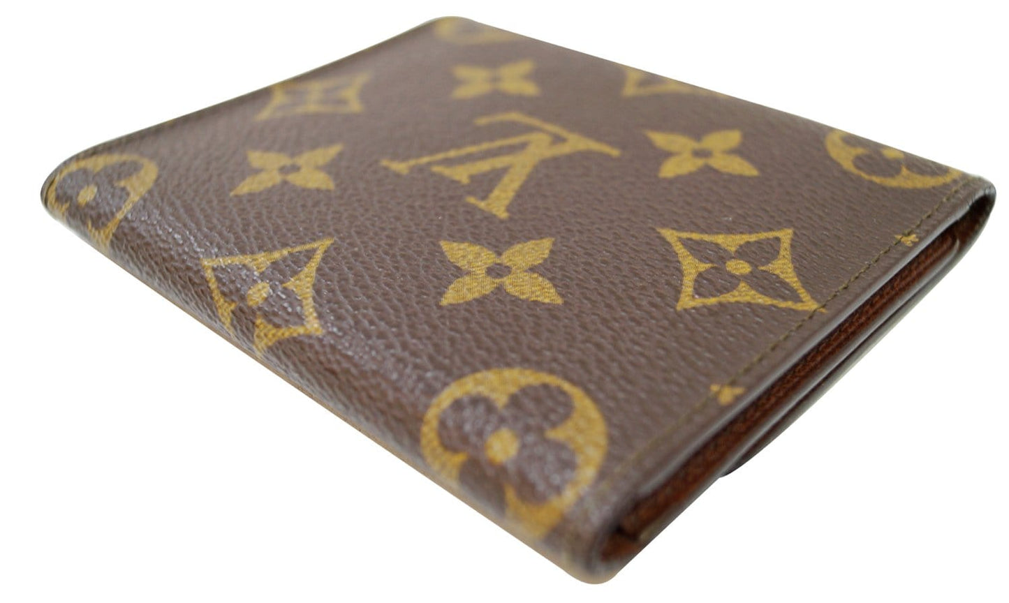 LOUIS VUITTON Monogram Canvas Trifold Wallet Brown
